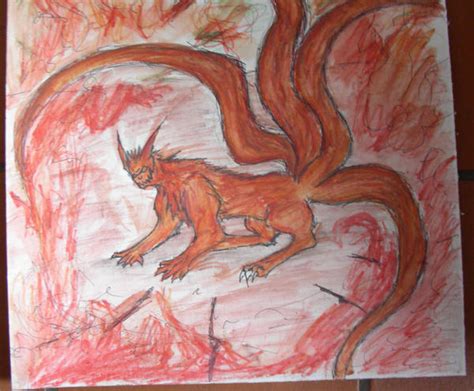 Naruto Four Tailed Fox Form By Echoingwolfcall On Deviantart