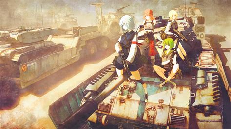 Original Characters Anime Anime Girls Military Tank