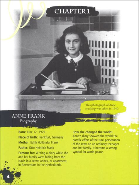 Anne Frank Writers Who Changed The World Lucent Press 9781534565784