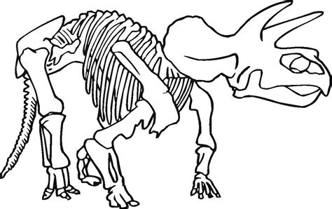Free Dinosaur Skeleton Coloring Page Coloring Pages