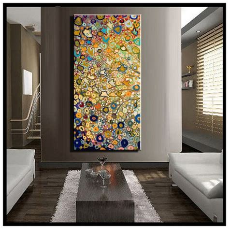 Large Single Abstract Flower Cheap Huge Vertical Oil