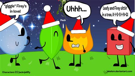Bfdi In Fireys Kiss At Christmas By Jakelsm On Deviantart