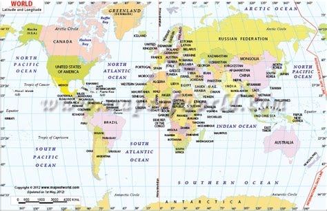 World Map Latitude And Longitude Printable Latitude And Longitude