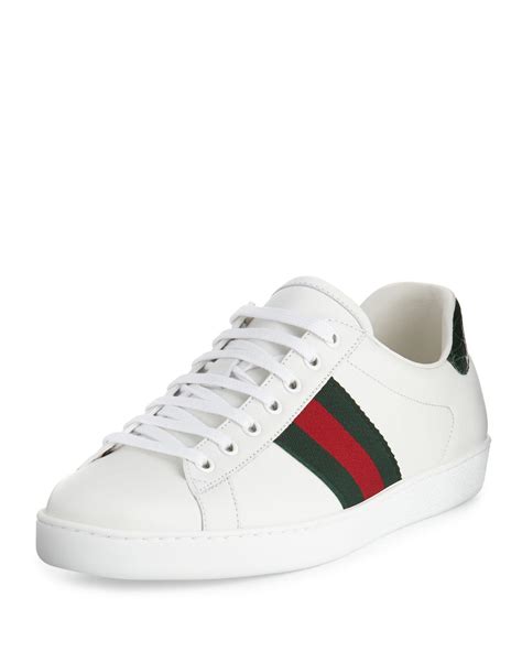 Lyst Gucci New Ace Leather Low Top Sneaker In White