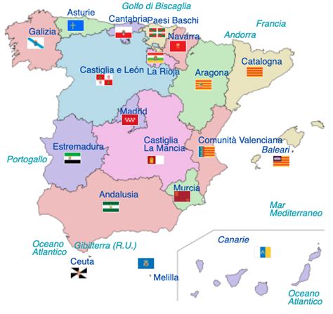 Cartina Politica Spagna MappaSpagna It