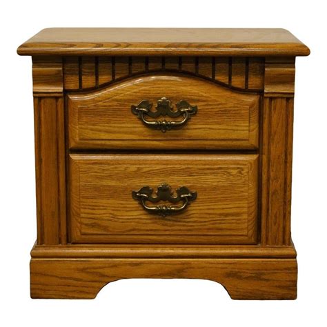 Broyhill Furniture Oak Country French 26 Two Drawer Nightstand 4220 92