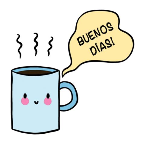 Cartoon Coffee Buenos Dias 