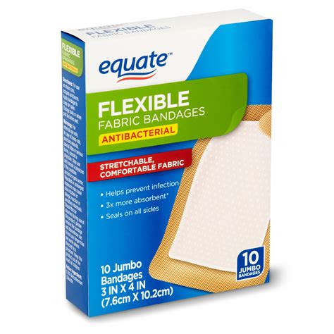 Equate Antibacterial Flexible Fabric Bandages 10 Count