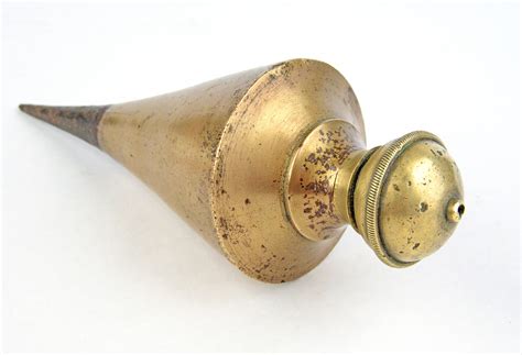 Spectacular 725″ Brass Plumb Bob Vintage Vials
