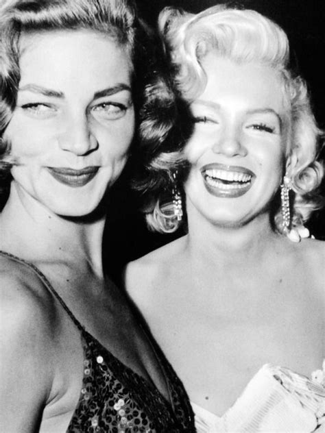 Marilyn Monroe And Lauren Bacall At The Premiere Of How To Marry A Millionaire 1953 Old