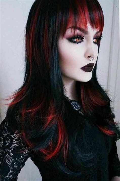 The fashioning of hair can be considered an aspect of personal grooming, fashion, and cosmetics, although practical, cultural, and popular considerations also influence some hairstyles. Tumblr | Gothic hairstyles, Goth hair, Hair styles