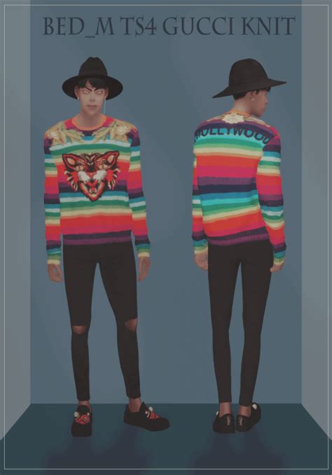 Gucci Knit Male Sweater Or The Sims 4 Spring4sims Sims