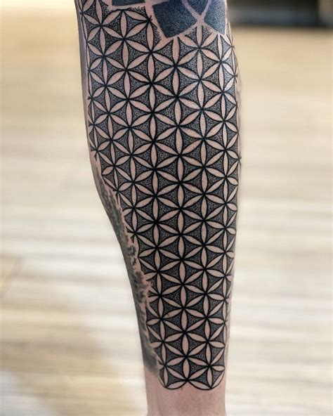 Brandon Crone Geometric Tattoo Pattern Geometric Tattoo Leg