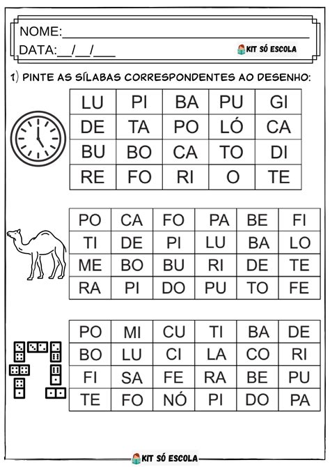 Atividades Silabas Simples e Complexas 12 Educação e Transformação