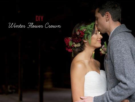 Diy Winter Flower Crown Easily Adaptable For Some Silk Flowers Instead