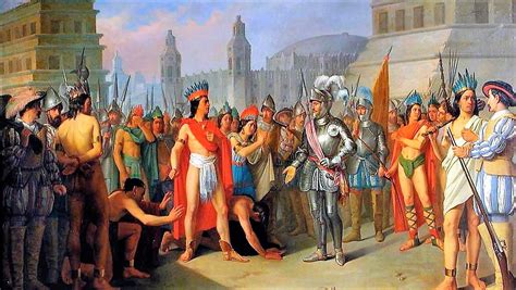 Encuentro Entre Moctezuma Y Hernán Cortés Historia Del Nuevo Mundo