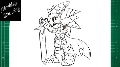 How To Draw Excalibur Sonic Step By Step Easy Drawings Dibujos