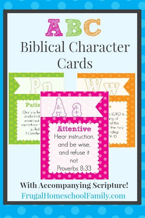Free Abc Biblical Character Cards Bible Curriculum Bible Study For