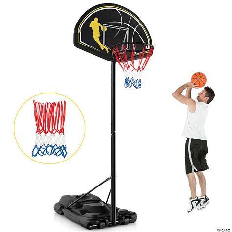 Costway 425 10ft Portable Adjustable Basketball Goal Hoop System With
