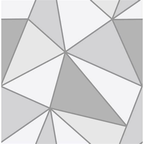 Advantage Apex Grey Geometric Wallpaper Sample 2814