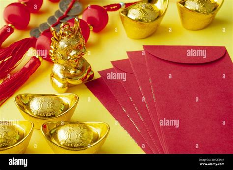 chinese new year decoration representing prosperity and wealth chinese new year concept stock