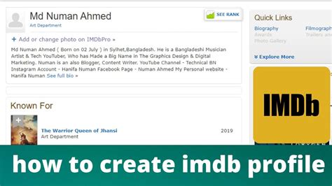 How To Create Imdb Profile Imdb Account How To Create Imdb Account