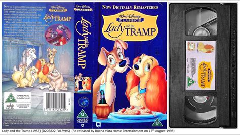 Lady And The Tramp 1955 Film 17th August 1998 Uk Vhs Youtube