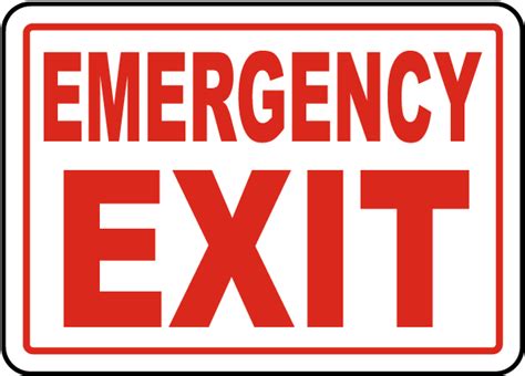 Emergency Exit Sign A4229 By
