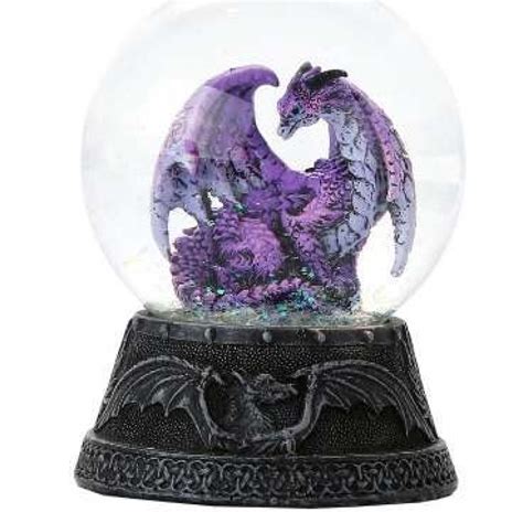 Check out this crocheted dragon that cecilia karstrup made. Hoarfrost Purple Dragon Water Globe - Dragons, Medieval ...