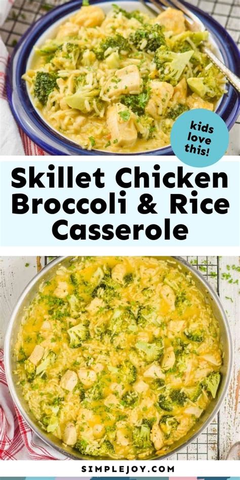 Skillet Chicken Broccoli Rice Casserole Simple Joy