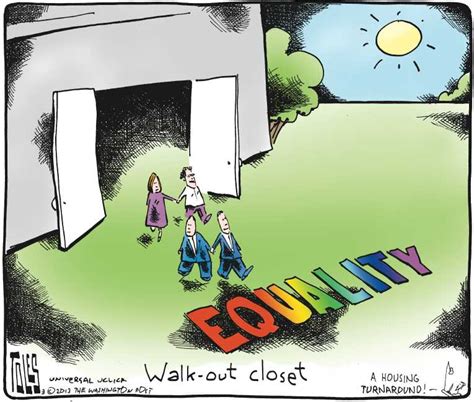 Political Cartoon On Opposition To Equality Weakens By Tom Toles