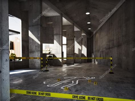 Crime Scene In An Empty Building — Stock Photo © Digitalstorm 42482081
