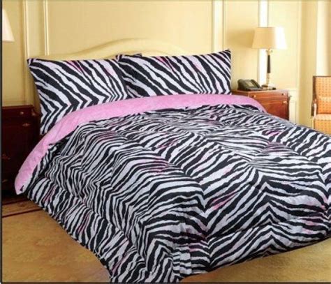 buy it now pink zebra print reversible comforter 1 piece full size zebra print bedding