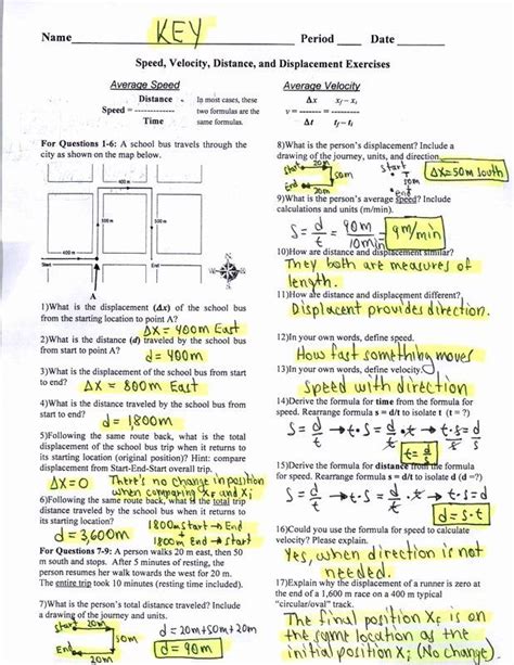 Online graphs 2018 distance time and velocity time graphs answer. Distance And Displacement Worksheet Physical Science - kidsworksheetfun