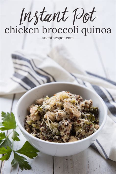 With two types of smoky pork, unctuous chicken, and a base of rich, salty, tomatoey beans, instant pot cassoulet is a hearty dish that's fantastic for 155+ easy dinner recipes for busy weeknights. Instant Pot Chicken Broccoli Quinoa | Comfort Food Family ...