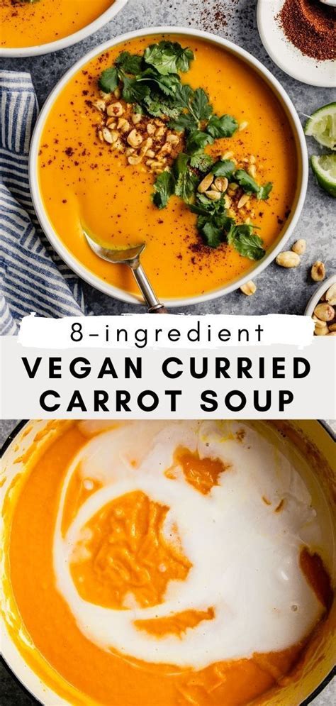 Vegan Carrot Soup Curried Carrot Soup Carrot Soup Recipes Vegan