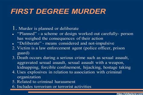 What Is Murders Degree 1st 2nd And 3rd Degree Murders