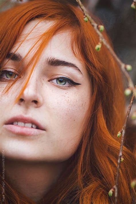 Beautiful Redhead With Freckles By Stocksy Contributor Maja Topcagic Redheads Freckles