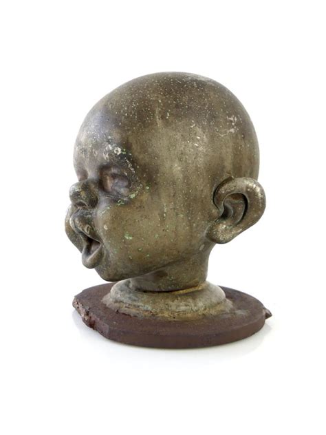 Matrice tête de poupée vintage en bronze - Pakos - Espagne - OVIRY