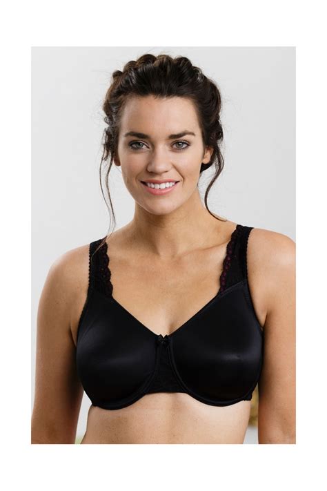 elastic reinforced underwired minimizer bra with lace on the back