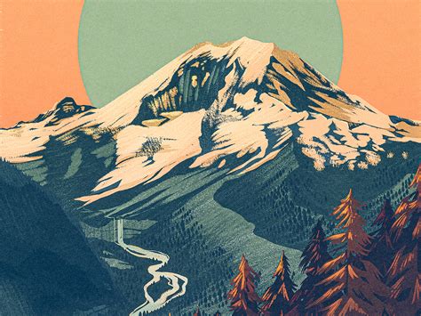 Mount Rainier Poster By Isaac Lefever On Dribbble