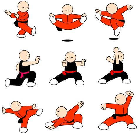 Kung Fu Character Free Vector Pack 123freevectors