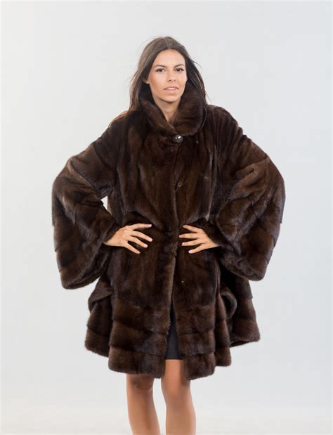 Dark Brown Mink Fur Jacket. 100% Real Fur Coats and Accessories.
