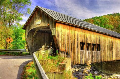 Vermont Covered Bridges Mill Covered Bridge No 1 Over First Branch
