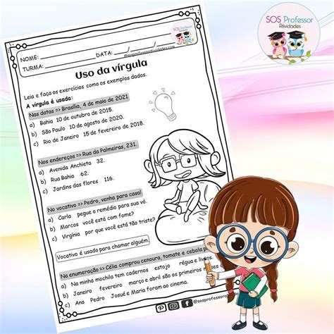Atividades Uso Da Virgula 3 Ano Fundamental