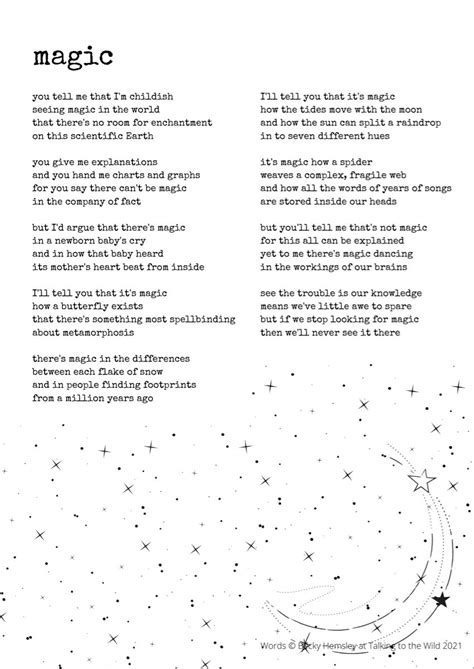 Magic Original Poetry Print A4 Digital Download Etsy Uk Poems