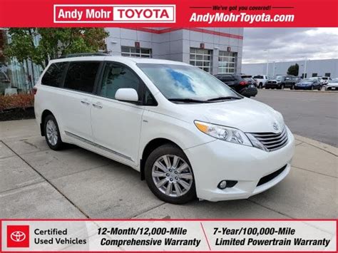 Certified Pre Owned Cpo 2017 Toyota Sienna Xle 7 Passenger Awd For