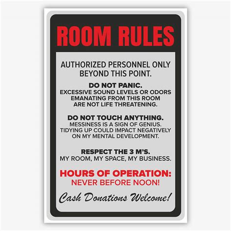 Rules For Your Room