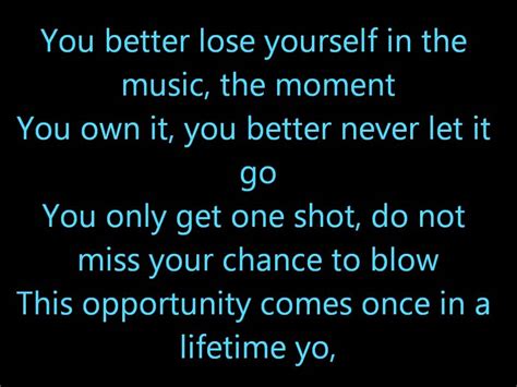 Subscribe and don't forget to turn. Eminem - Lose Yourself (lyrics) HD - YouTube