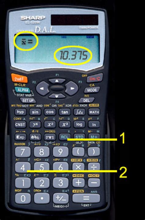 Now we can show which heights are within one standard deviation (147mm) of the mean: Statistical Calculations using the Sharp EL-520WB